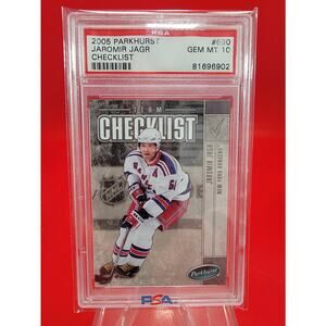 Jaromir Jagr NEW YORK RANGERS 2005-06 Parkhurst #690 Upper Deck Captains PSA 10